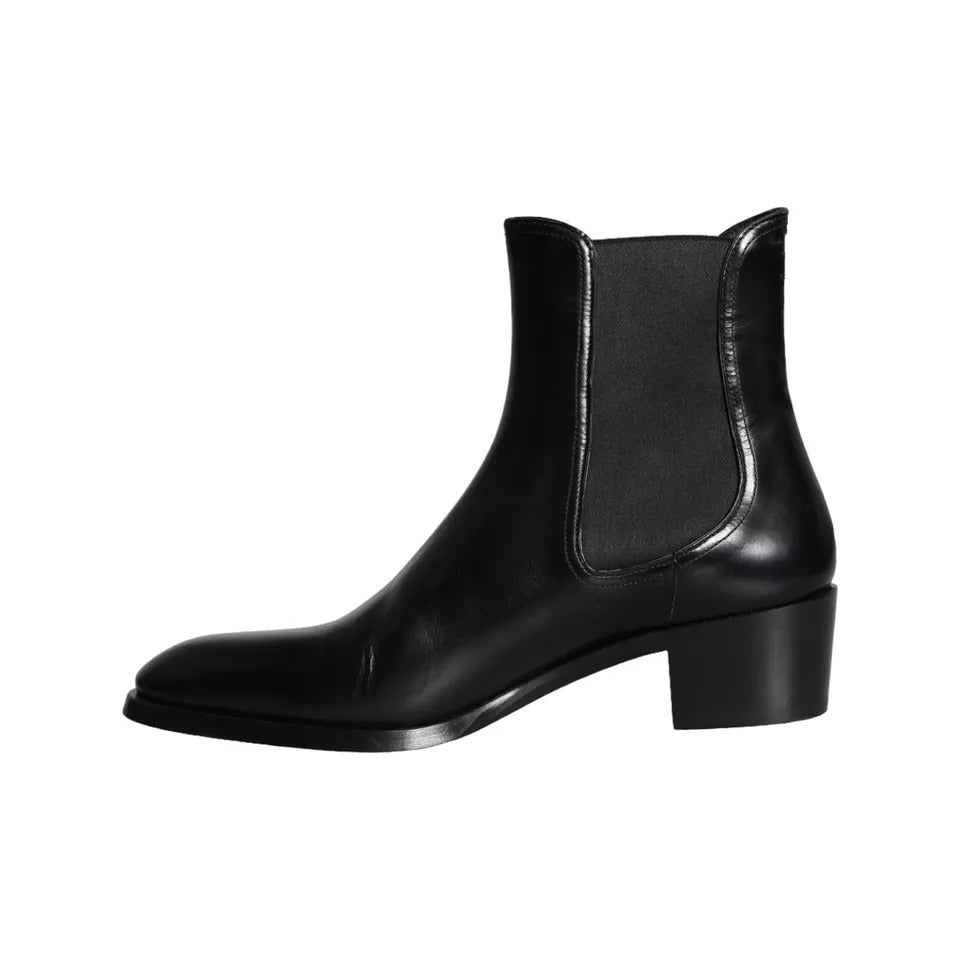 Botines Chelsea de piel negra de Dolce &amp; Gabbana para hombre