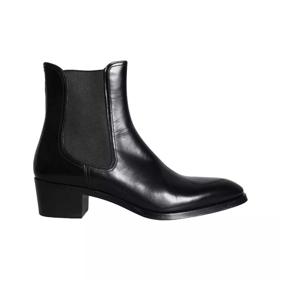 Botines Chelsea de piel negra de Dolce &amp; Gabbana para hombre