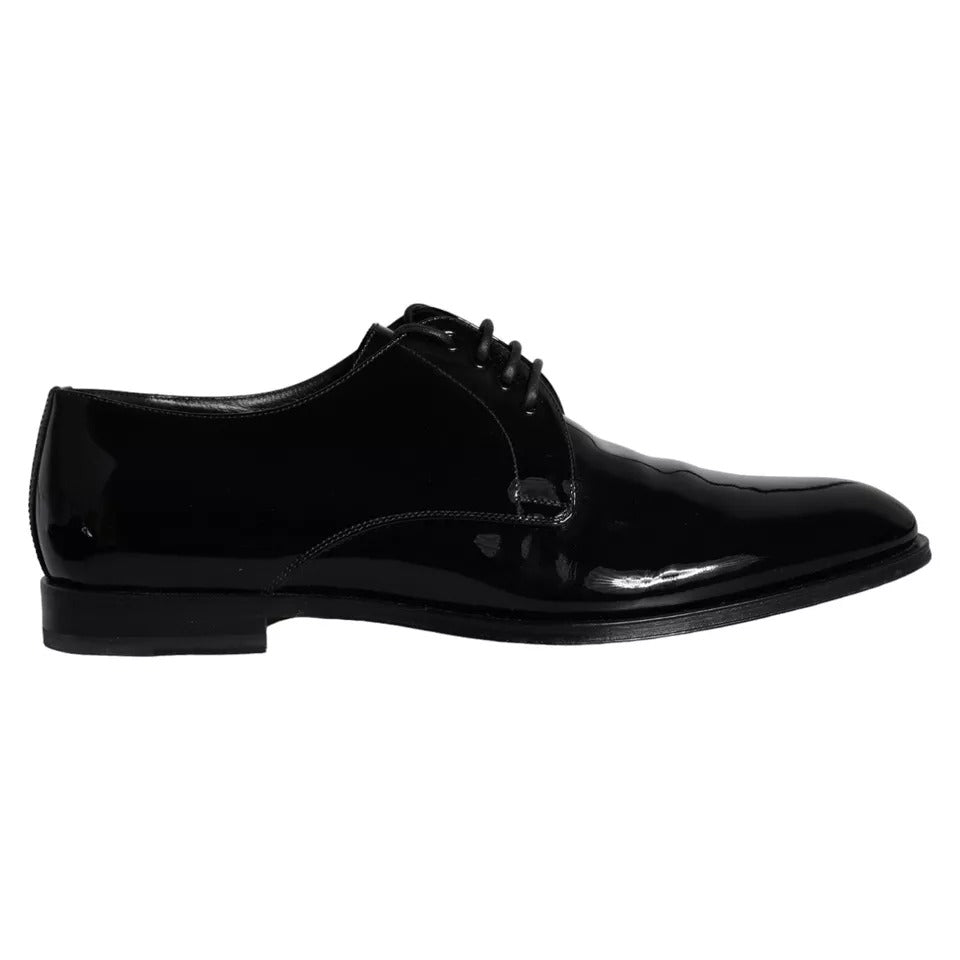 Zapatos de vestir Derby de piel de becerro negra de Dolce &amp; Gabbana para hombre