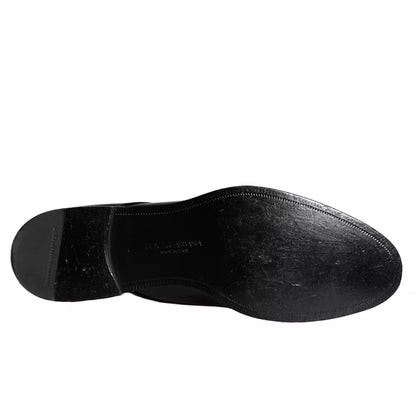 Zapatos de vestir Derby de piel de becerro negra de Dolce &amp; Gabbana para hombre