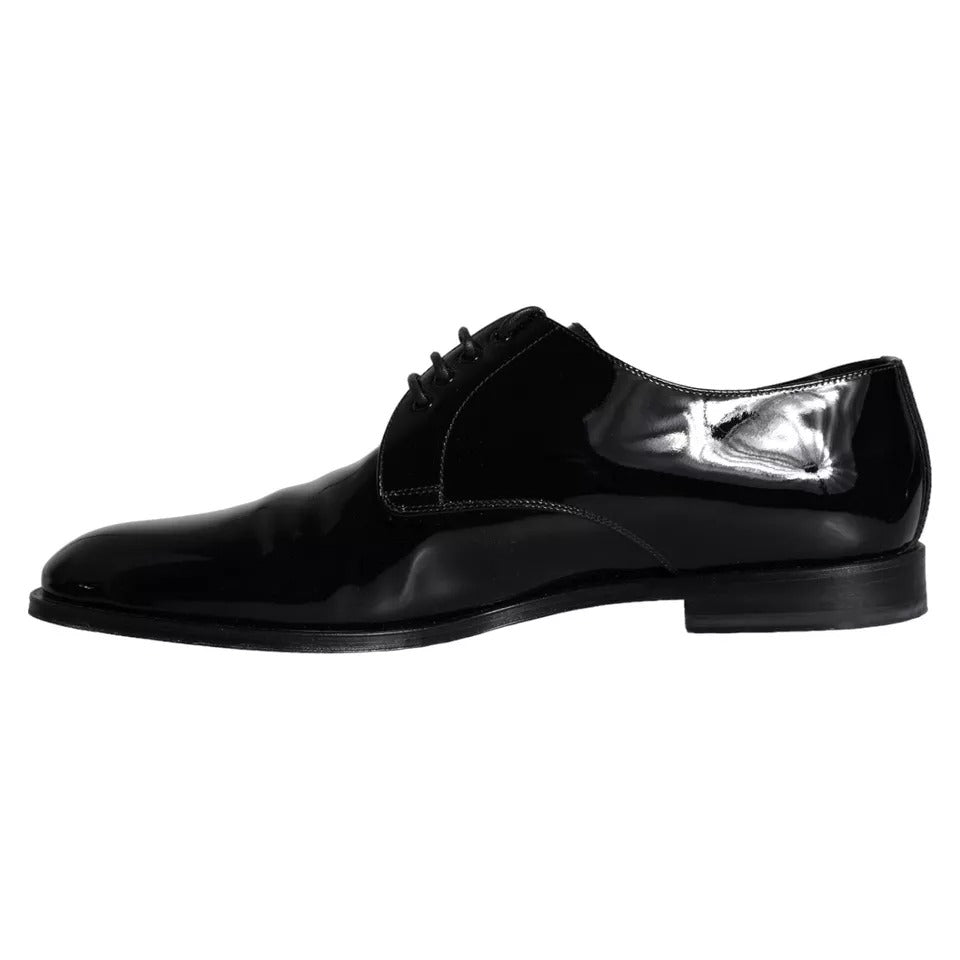 Zapatos de vestir Derby de piel de becerro negra de Dolce &amp; Gabbana para hombre