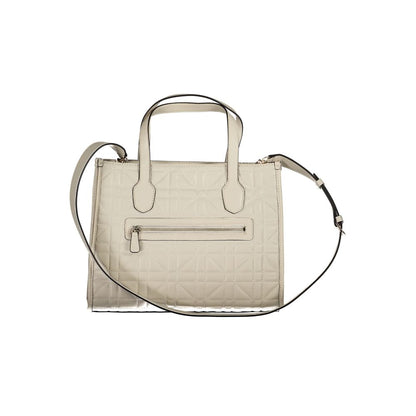 Bolso de mano beige de polietileno Guess Jeans