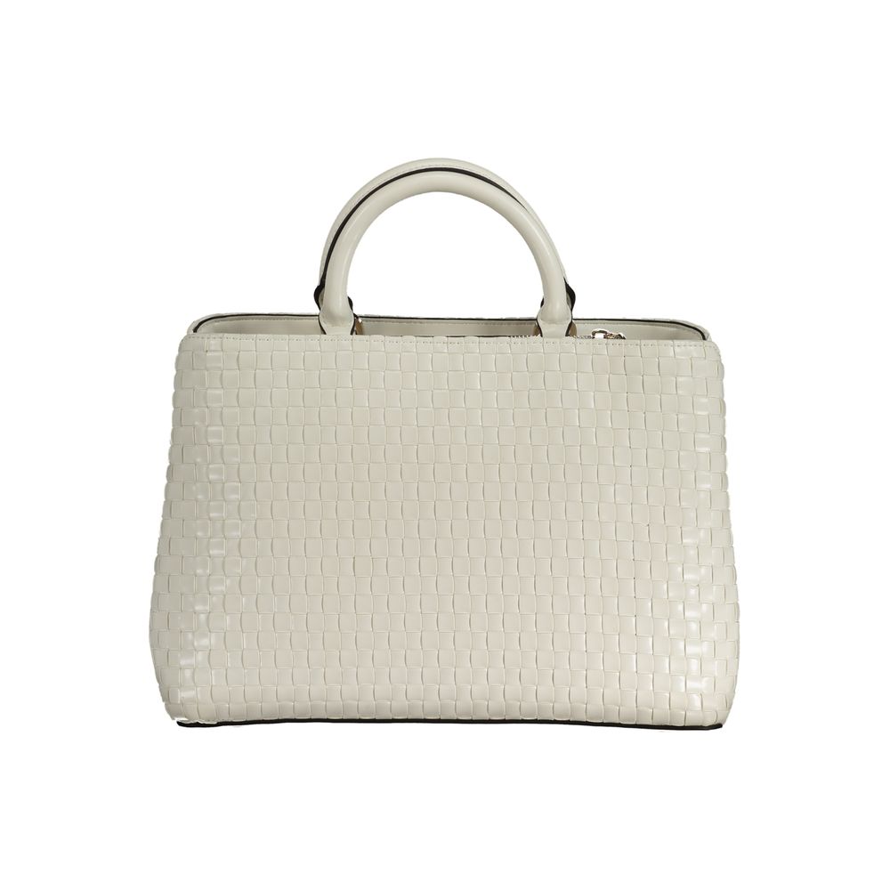 Bolso de mano de polietileno blanco Guess Jeans