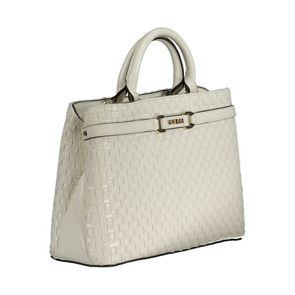 Bolso de mano de polietileno blanco Guess Jeans