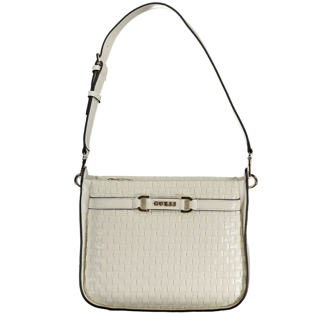 Bolso de mano de polietileno blanco Guess Jeans