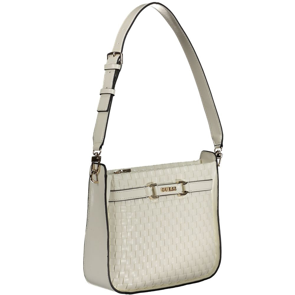 Bolso de mano de polietileno blanco Guess Jeans