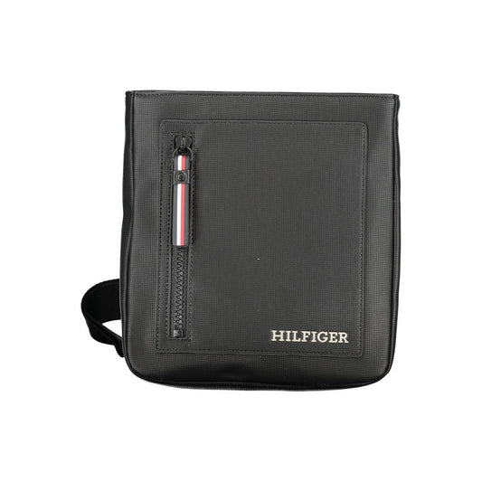 Bolso de hombro de polietileno negro de Tommy Hilfiger