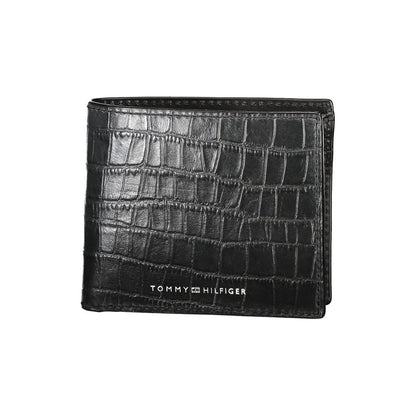 Cartera de piel negra Tommy Hilfiger