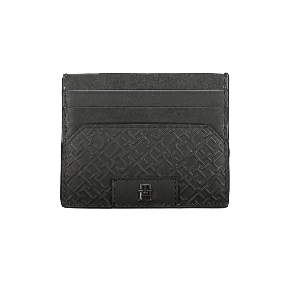 Cartera de piel negra Tommy Hilfiger