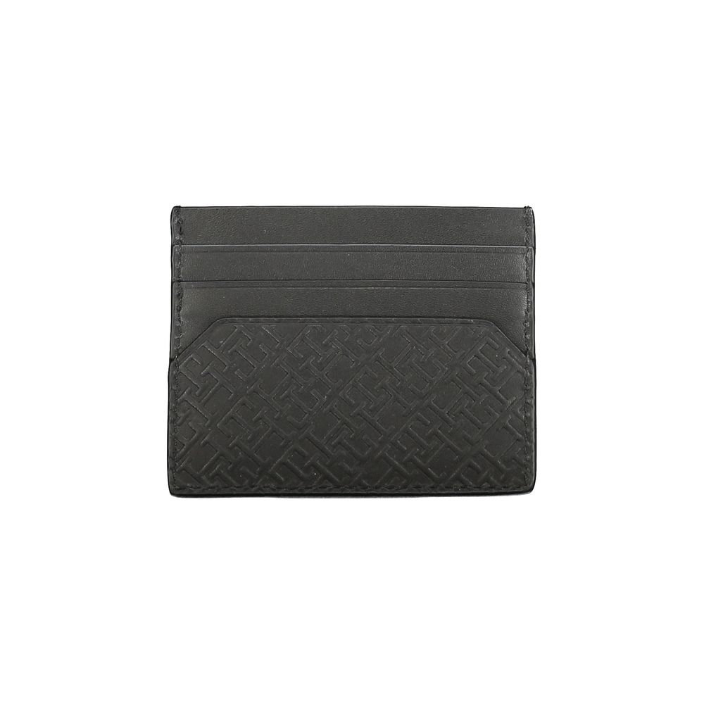 Cartera de piel negra Tommy Hilfiger