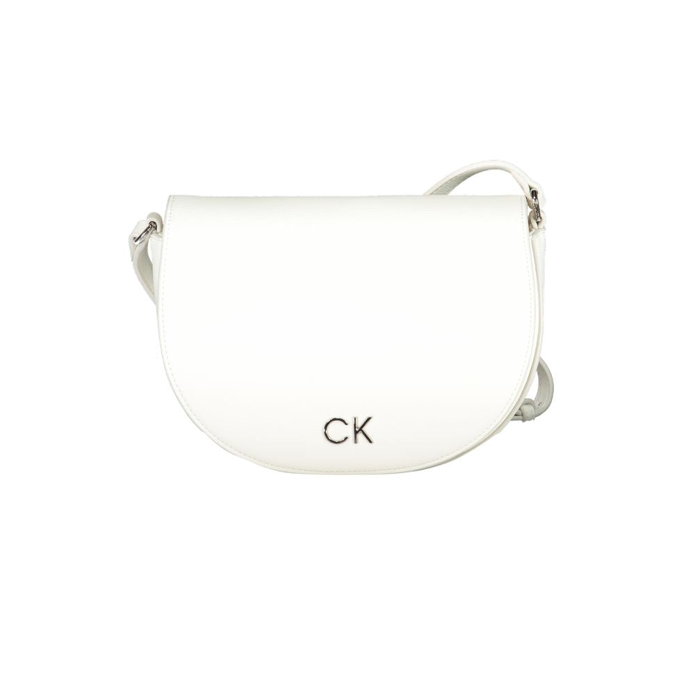 Bolso de mano Calvin Klein de polietileno blanco