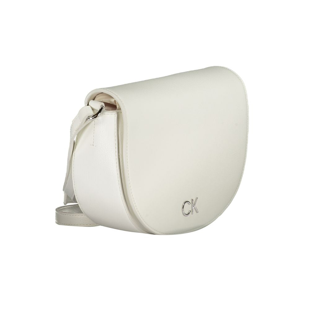 Bolso de mano Calvin Klein de polietileno blanco
