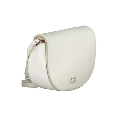 Bolso de mano Calvin Klein de polietileno blanco