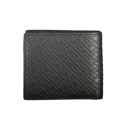Cartera de piel negra Tommy Hilfiger