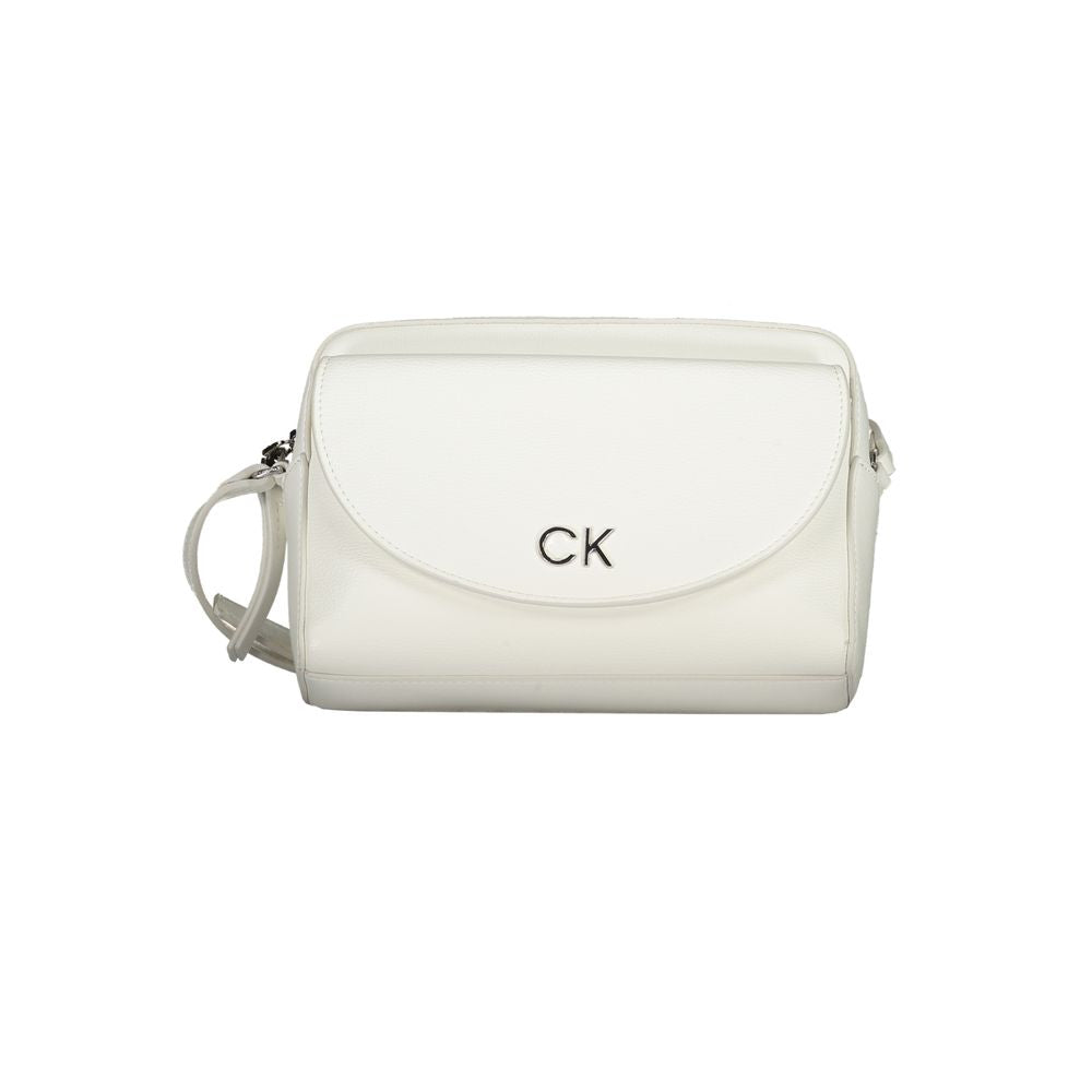 Bolso de mano Calvin Klein de polietileno blanco