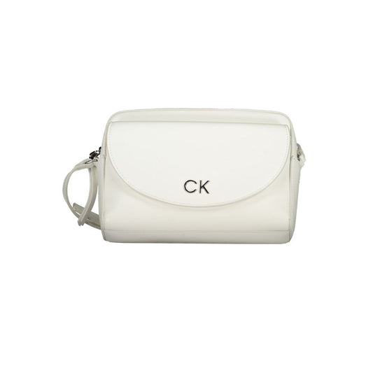 Bolso de mano Calvin Klein de polietileno blanco