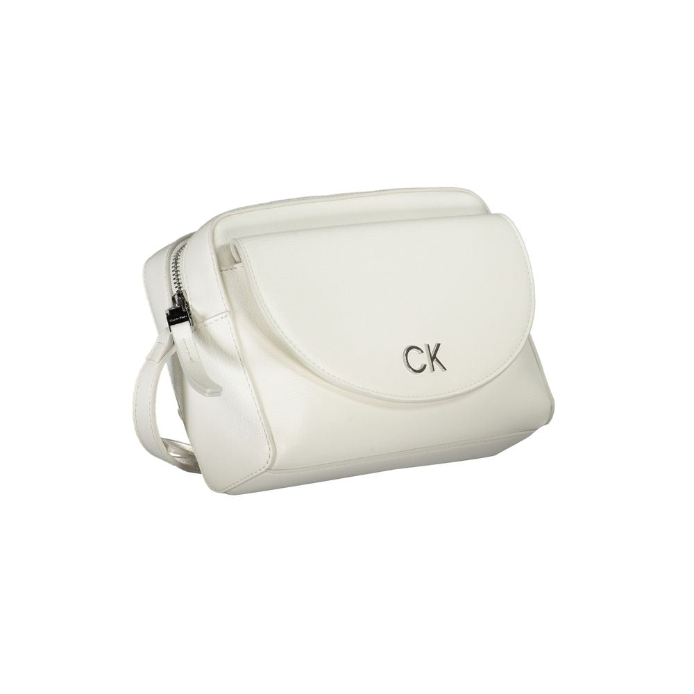Bolso de mano Calvin Klein de polietileno blanco