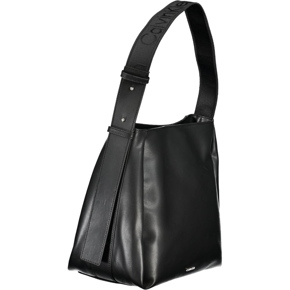 Bolso de mano de poliéster negro de Calvin Klein