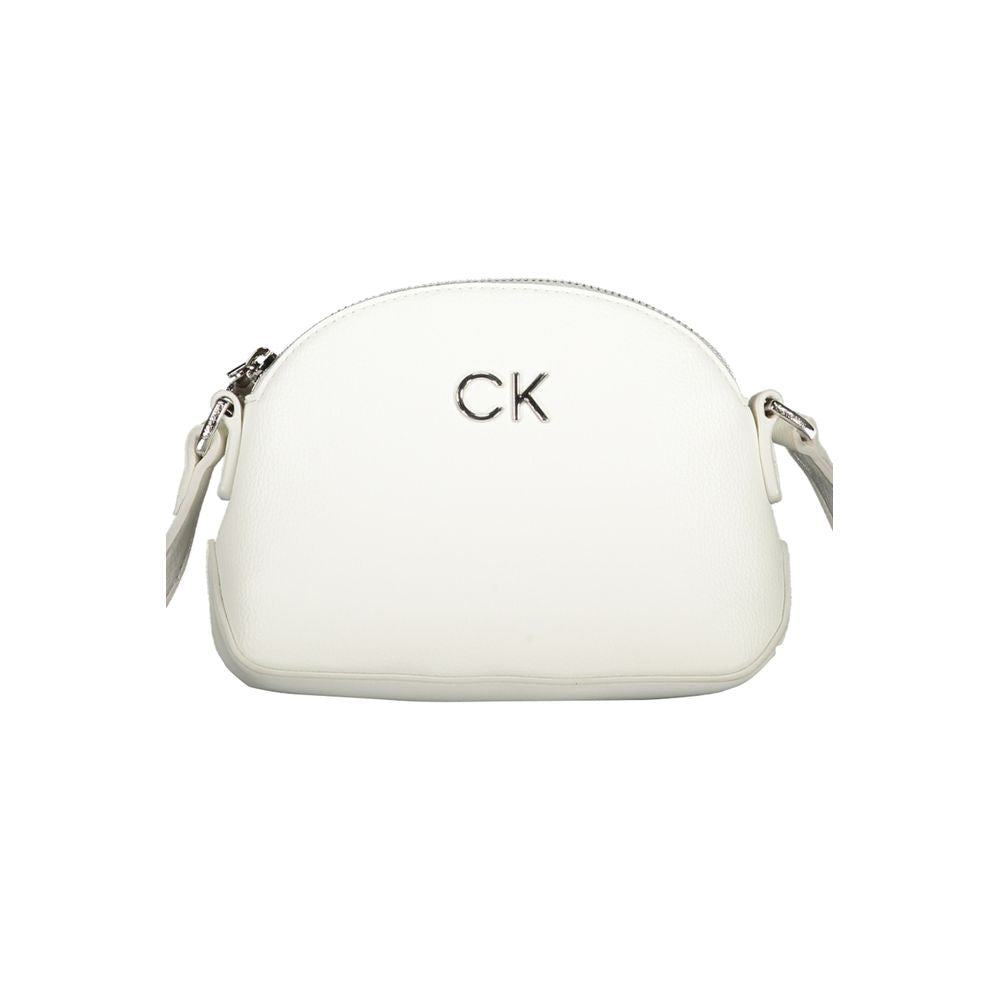 Bolso de mano Calvin Klein de polietileno blanco