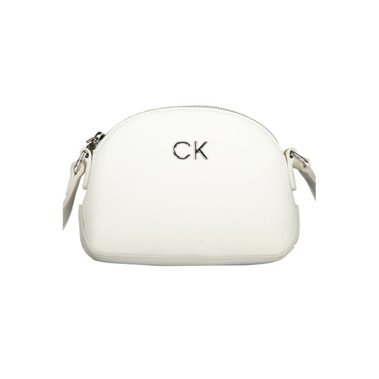 Bolso de mano Calvin Klein de polietileno blanco