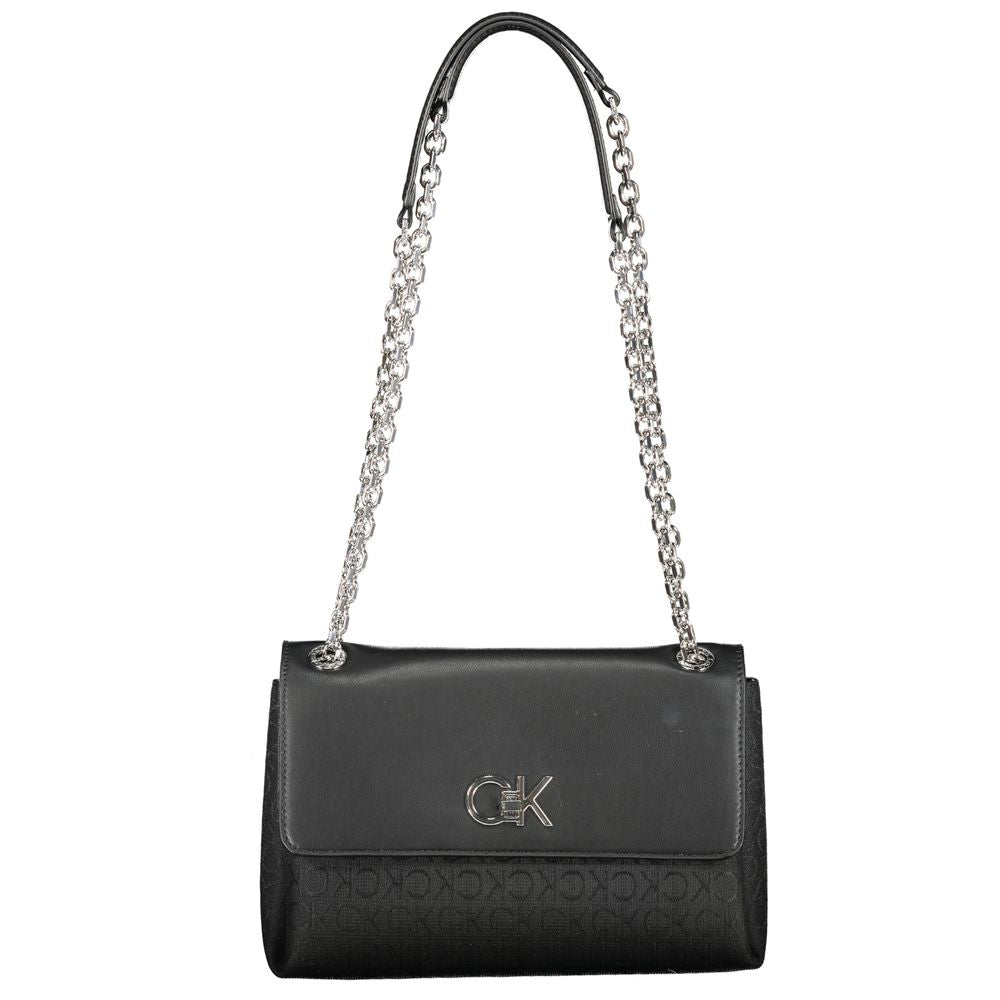 Bolso de mano de poliéster negro de Calvin Klein