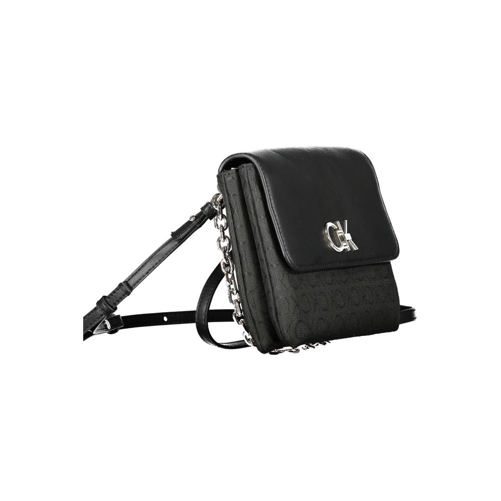 Bolso de mano de poliéster negro de Calvin Klein