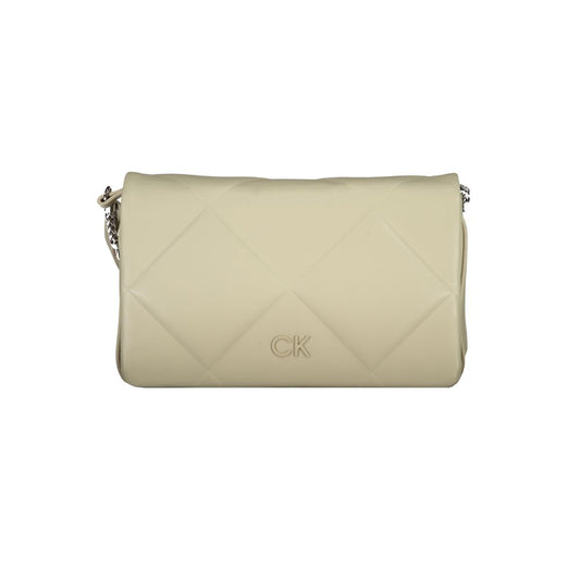 Bolso de mano de algodón beige de Calvin Klein