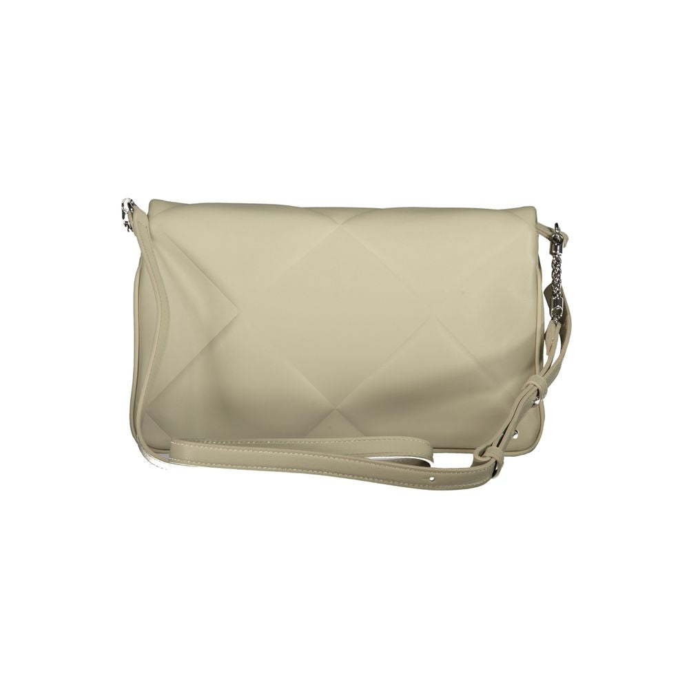 Bolso de mano de algodón beige de Calvin Klein