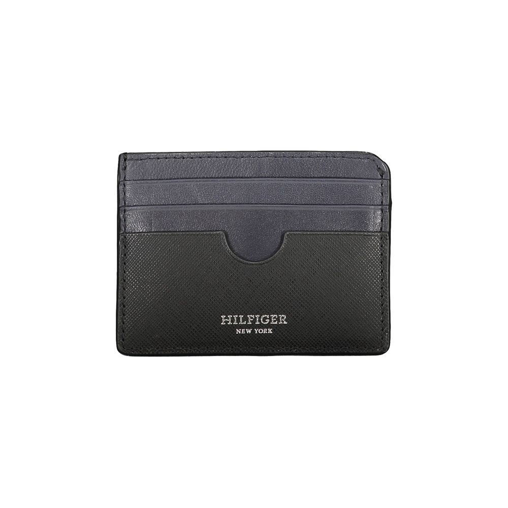 Cartera de piel negra Tommy Hilfiger