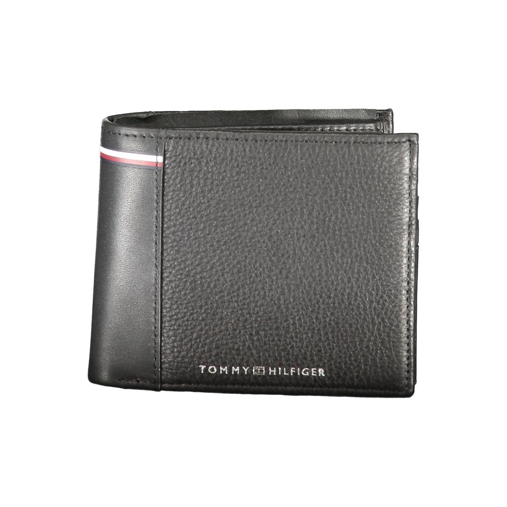Cartera de piel negra Tommy Hilfiger