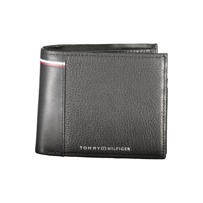 Cartera de piel negra Tommy Hilfiger
