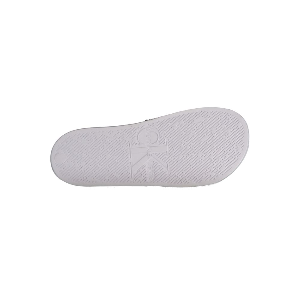 Sandalia de poliéster plateada de Calvin Klein