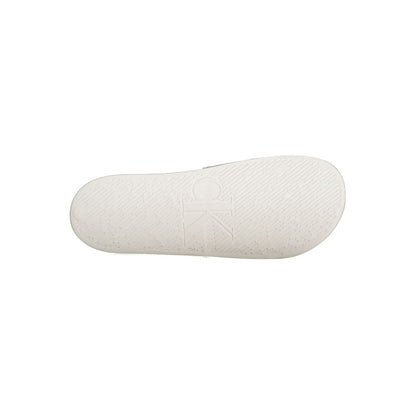 Sandalia de poliéster blanca de Calvin Klein