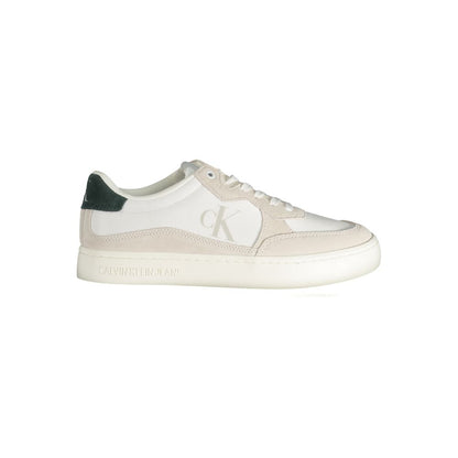 Zapatillas de deporte de cuero blanco de Calvin Klein para hombre