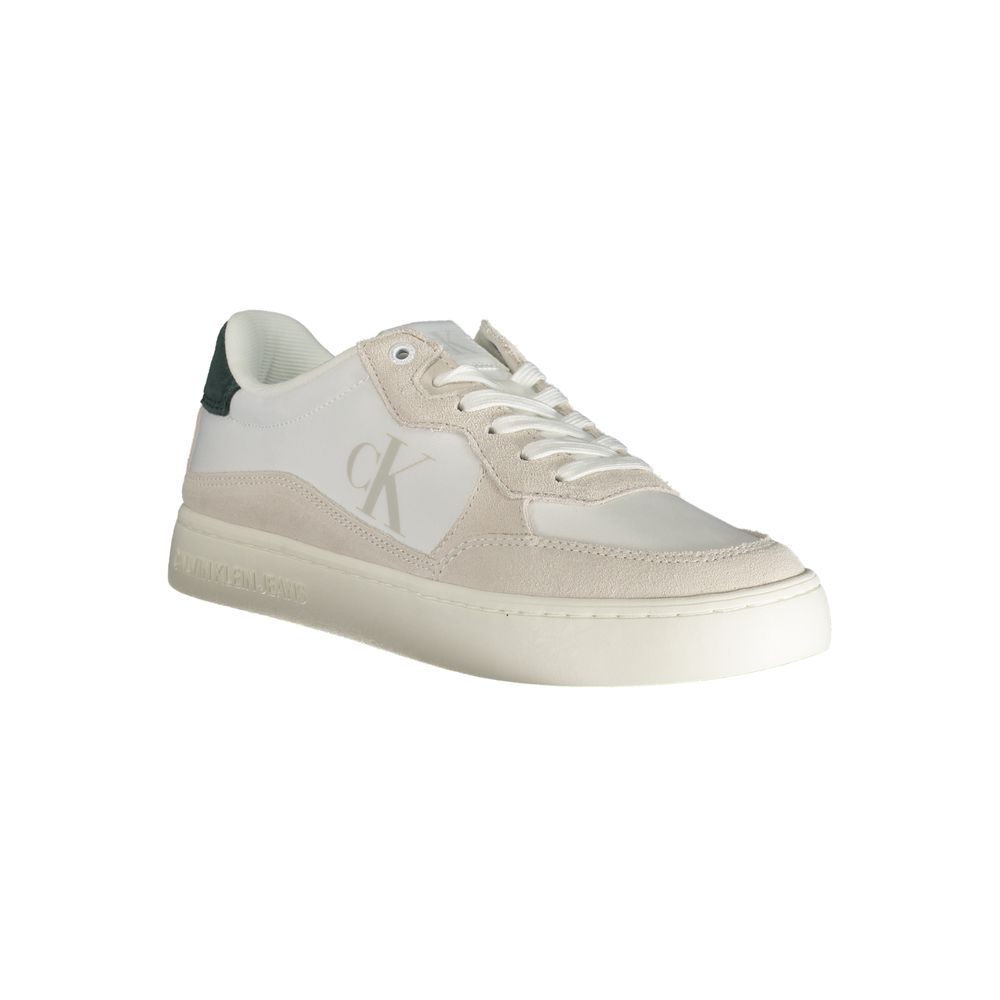 Zapatillas de deporte de cuero blanco de Calvin Klein para hombre