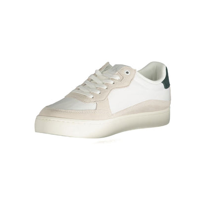 Zapatillas de deporte de cuero blanco de Calvin Klein para hombre