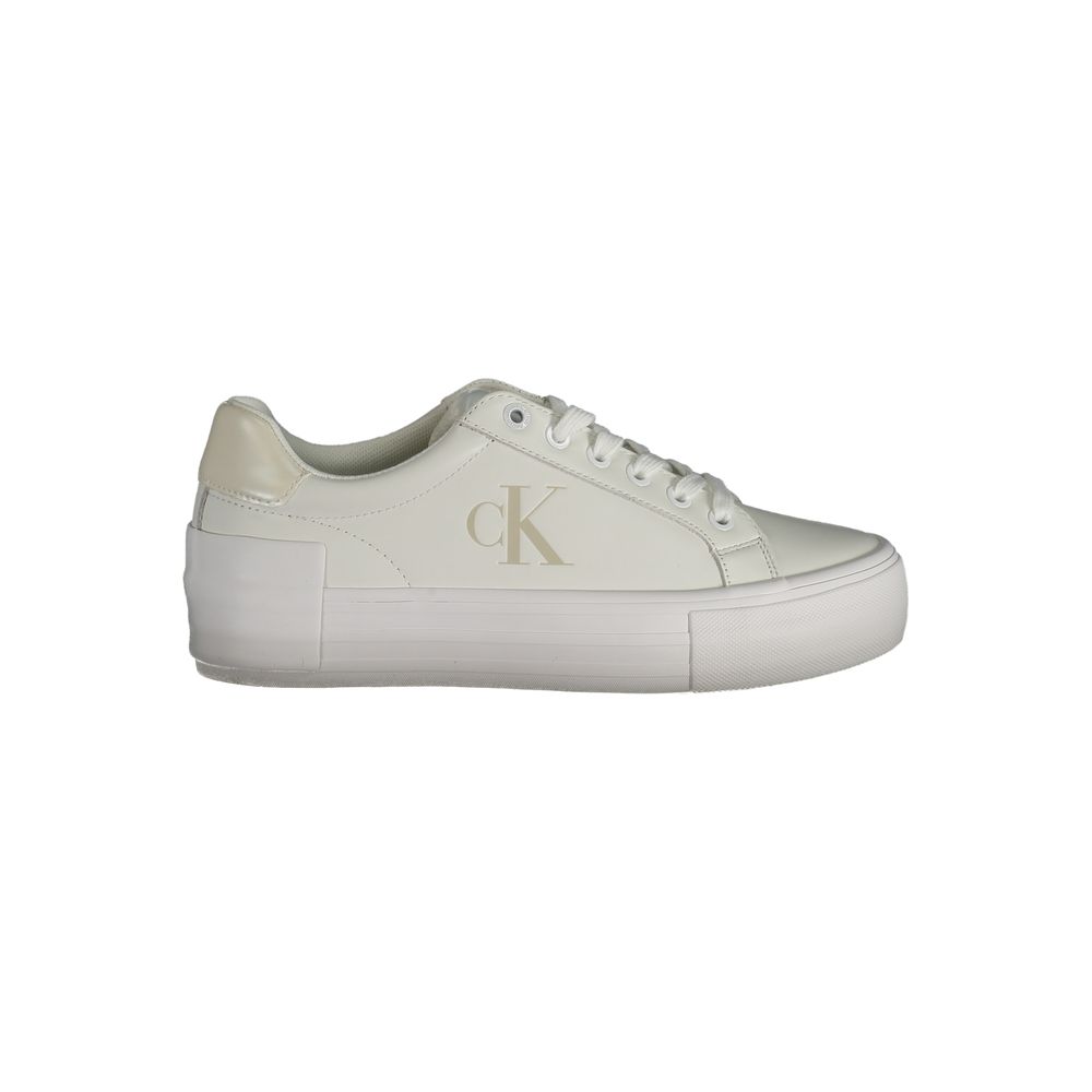 Zapatillas de piel blancas de Calvin Klein para mujer