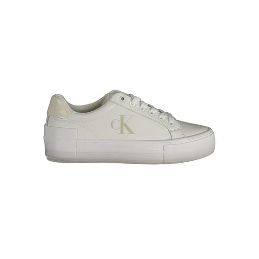 Zapatillas de piel blancas de Calvin Klein para mujer