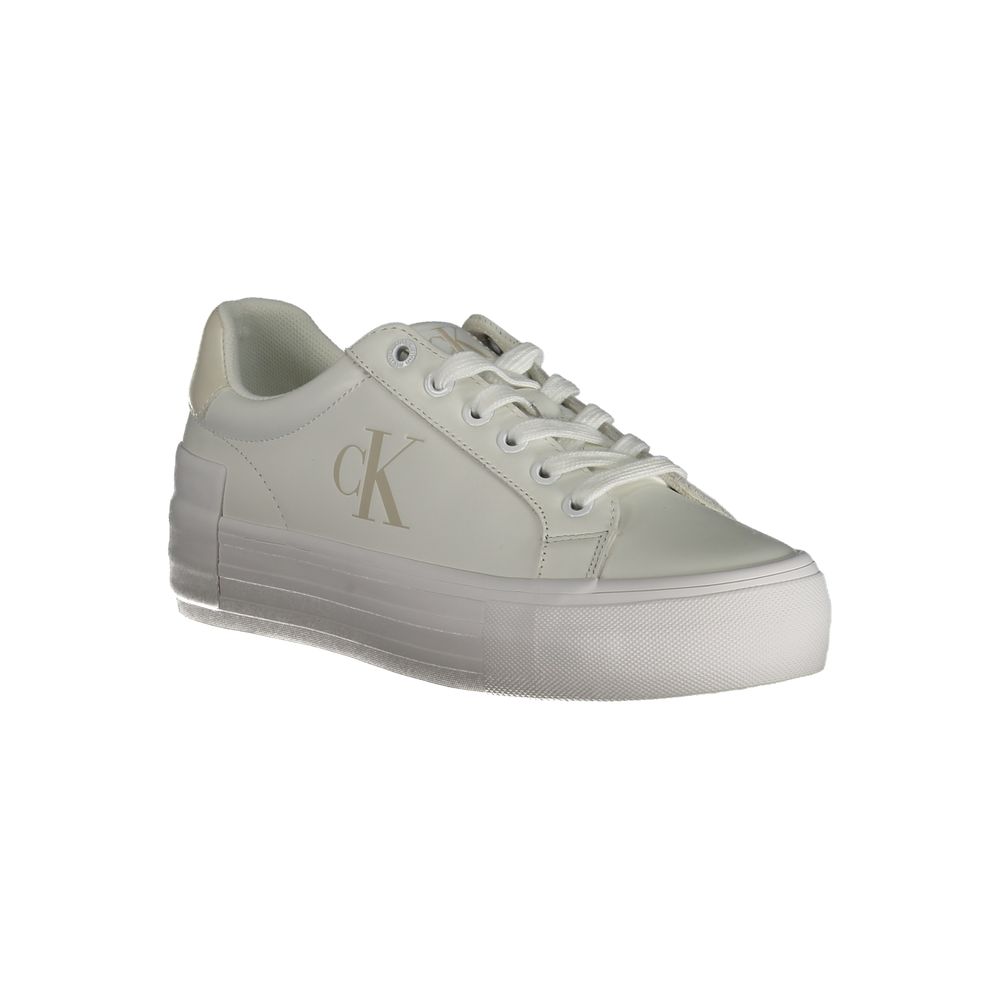 Zapatillas de piel blancas de Calvin Klein para mujer