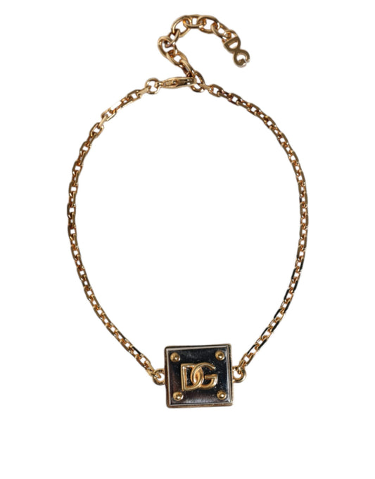 Collar con colgante de cadena de latón dorado con el logotipo de Sicilia de Dolce &amp; Gabbana