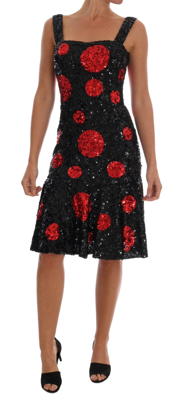 Vestido recto elegante con lunares de Dolce &amp; Gabbana