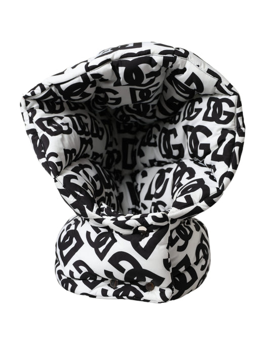 Gorro envolvente con logotipo blanco para hombre