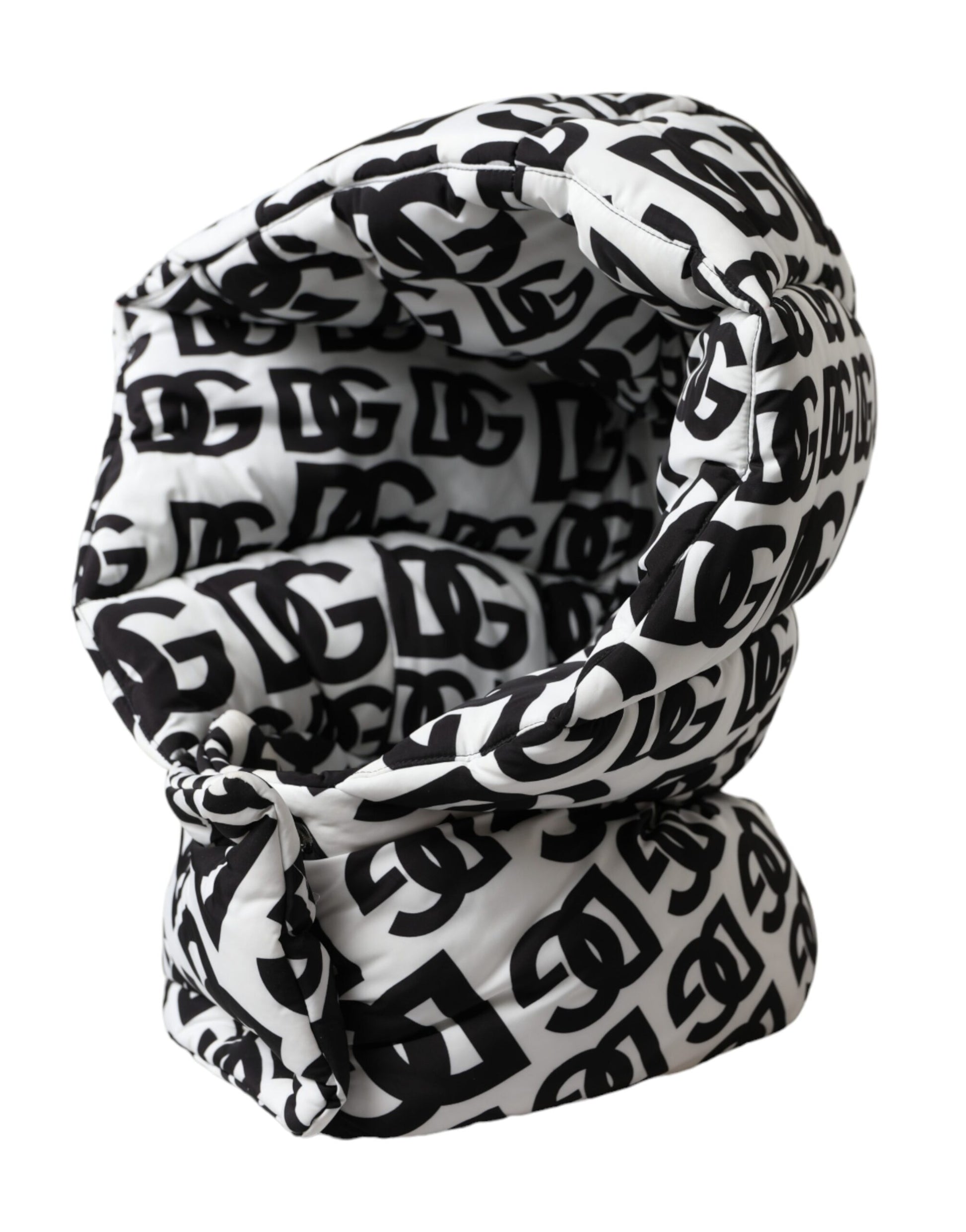 White Logo Whole Head Wrap Hat Men