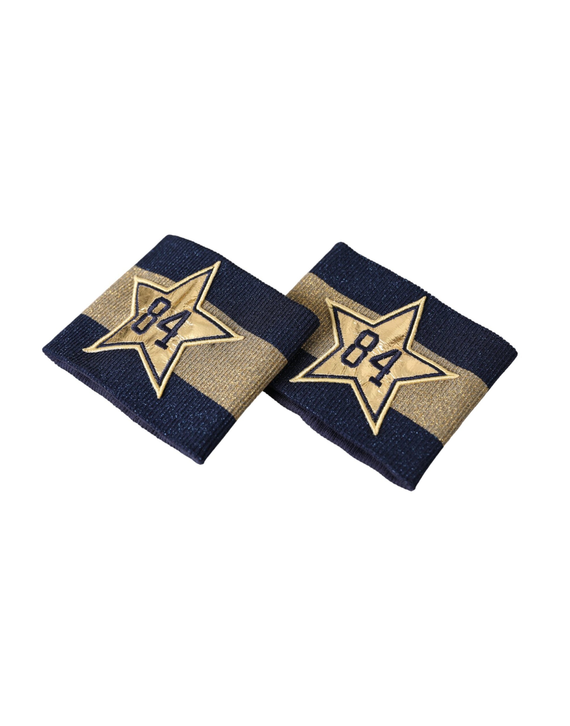 Pulsera de viscosa Star 84 con logotipo en oro negro