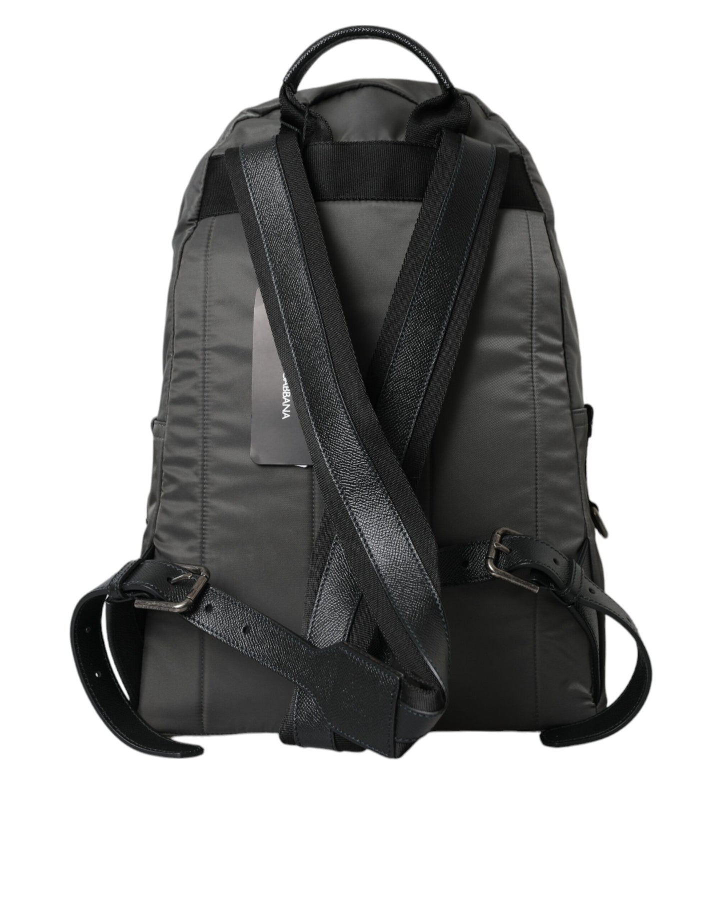 Mochila para hombre con parche #DGFamily de nailon gris oscuro
