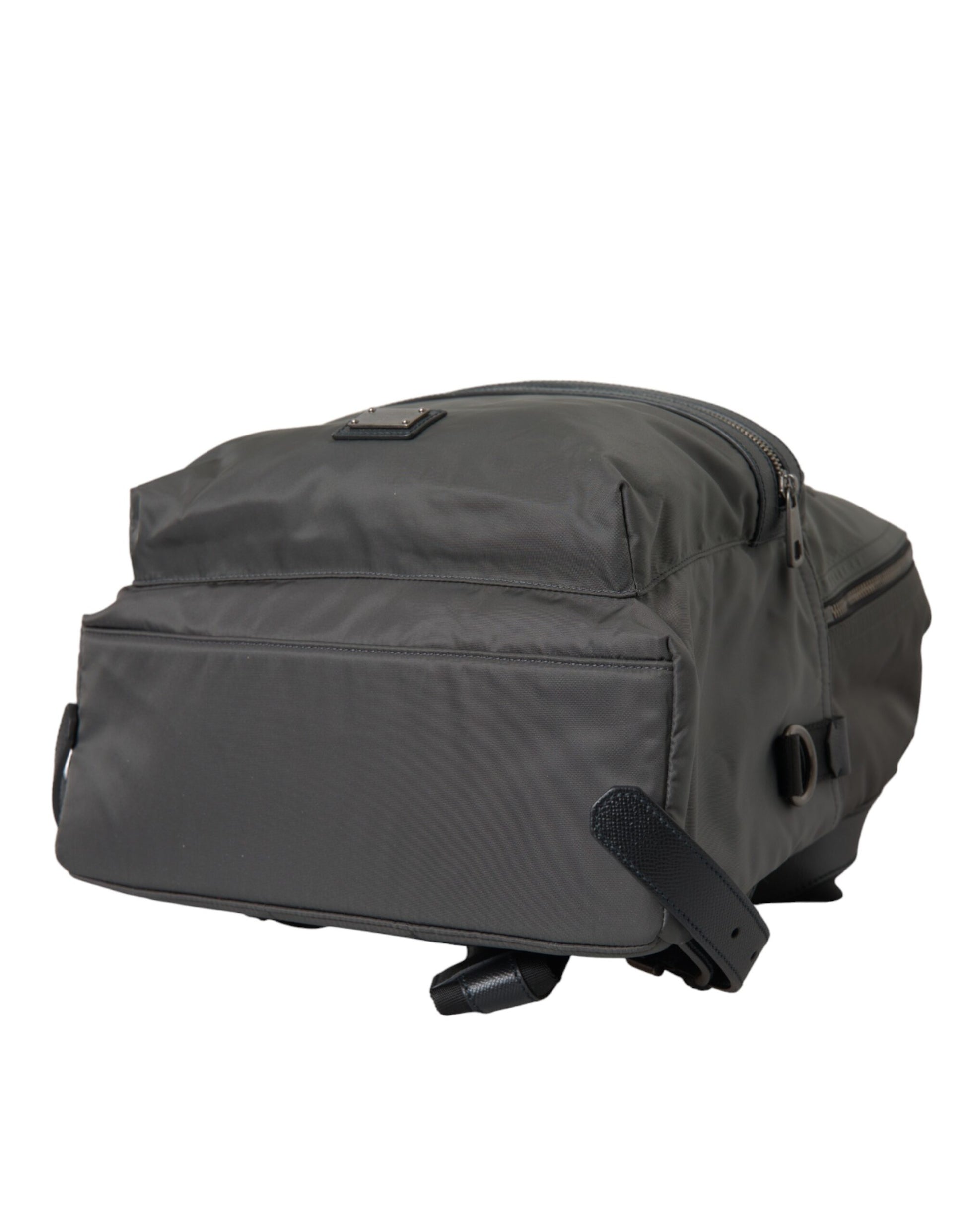 Mochila para hombre con parche #DGFamily de nailon gris oscuro
