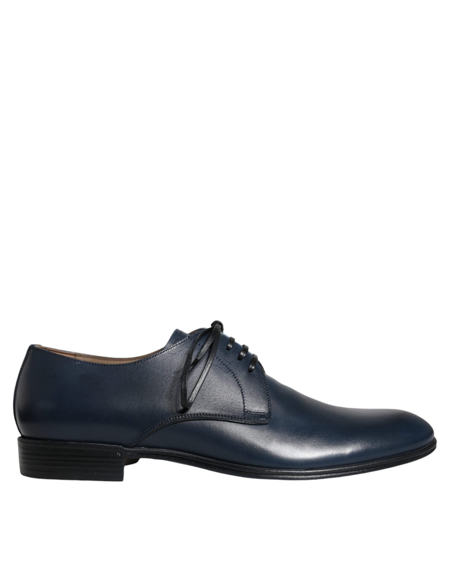 Dolce & Gabbana Navy Blue Leather Derby Dress Formal Shoes