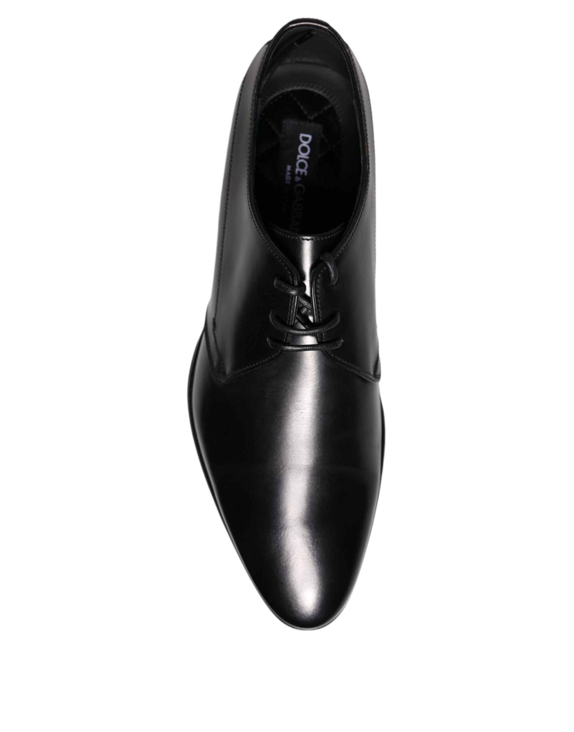 Dolce & Gabbana Black Leather Derby Formal Dress Shoes