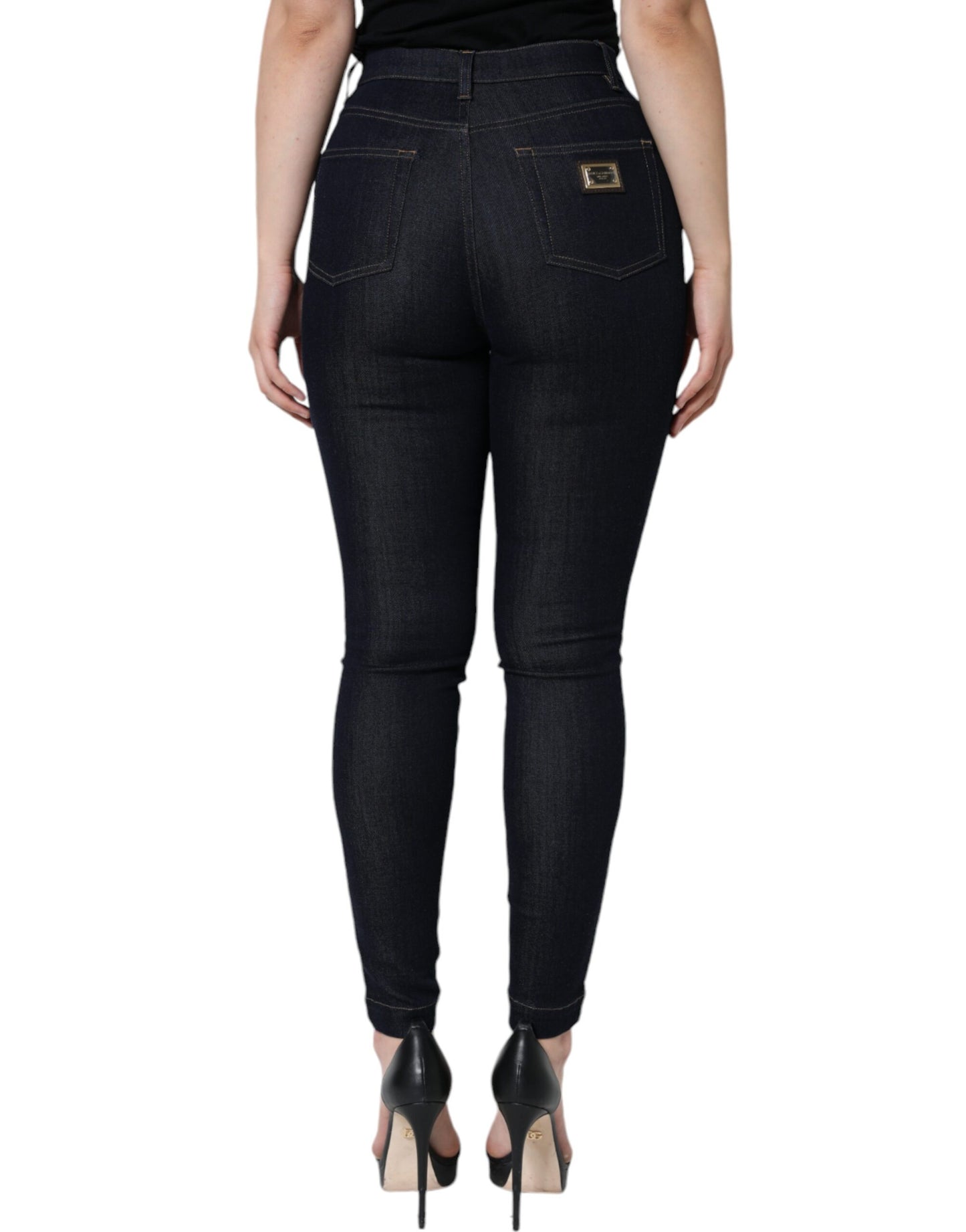 Dolce & Gabbana Black Cotton Stretch Skinny Denim Jeans