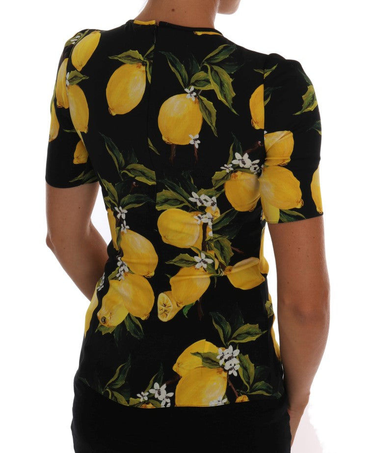 Blusa de seda con estampado de limones sicilianos de Dolce &amp; Gabbana